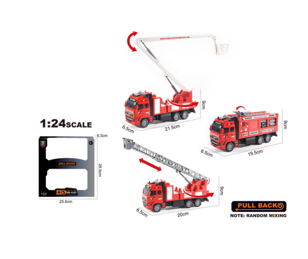 Fire Rescue Team set de 2 mașini de pompieri 1:24 din metal