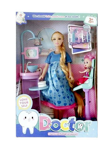 Set Papusa Doctor cu Bebe
