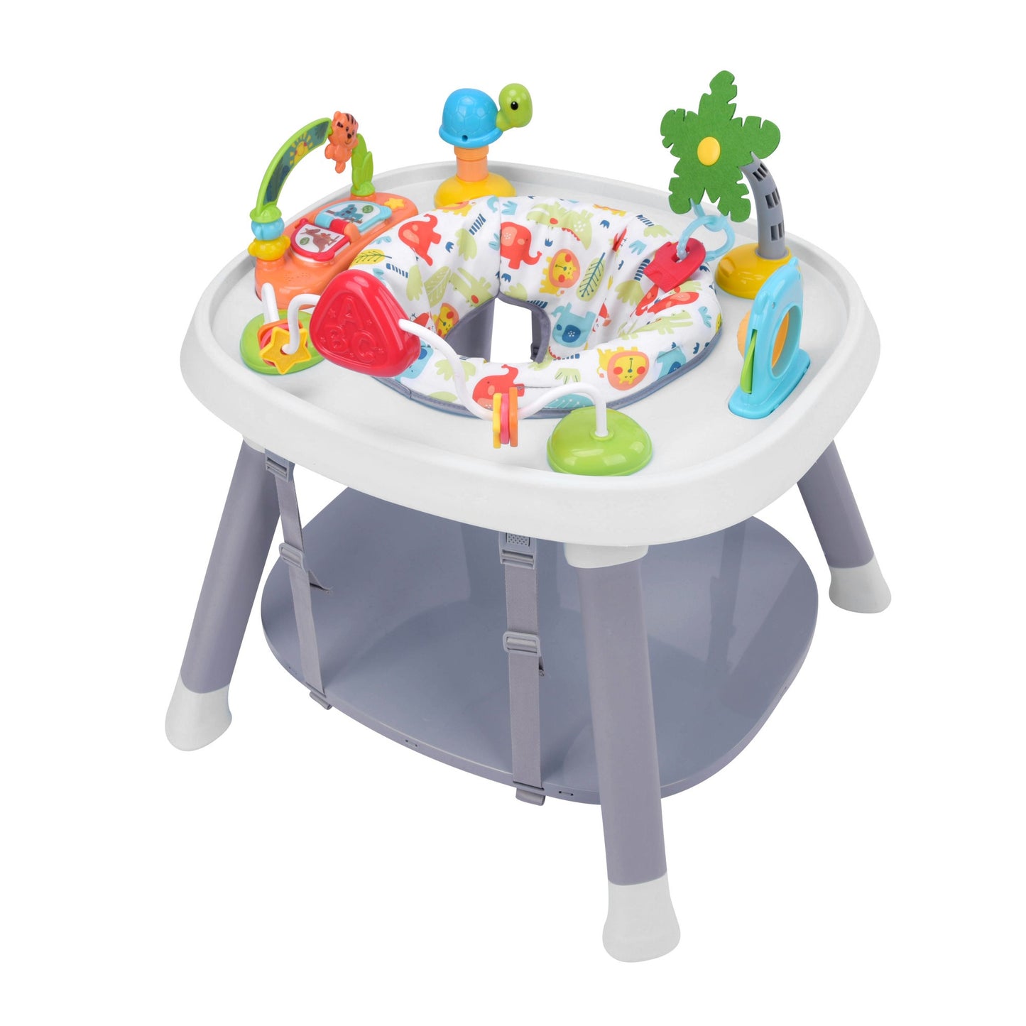 Centru de activitati pentru copii 6 luni +, 3 in 1, scaun rotativ cu jucarii si masa cu blat, JollyKids