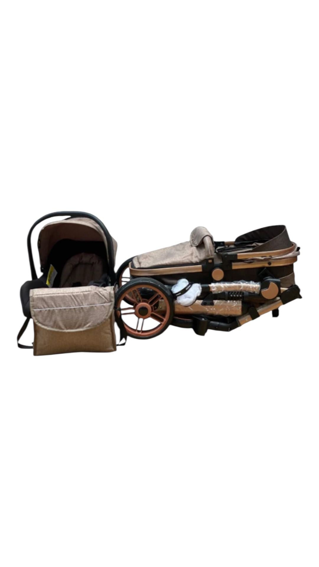 Carucior copii Bubu-Still, 3 in 1, ultrapliabil si cu landou reversibil, sustinere dubla, maner reglabil