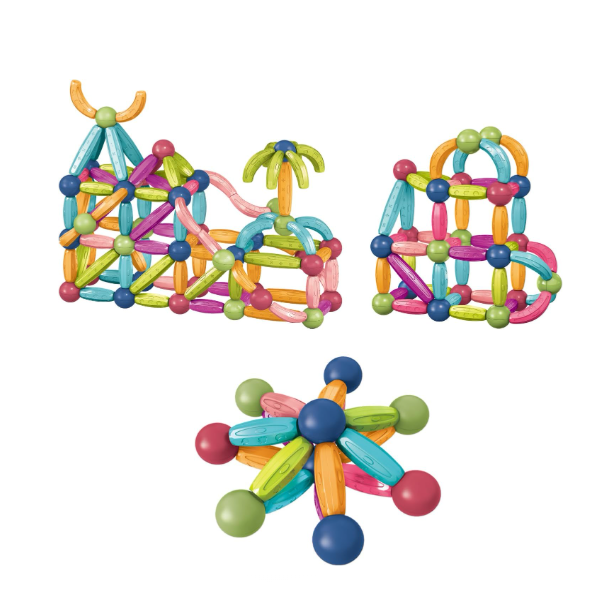 Set inteligent constructie magnetica cu 25 piese, lego, educativ si creativ