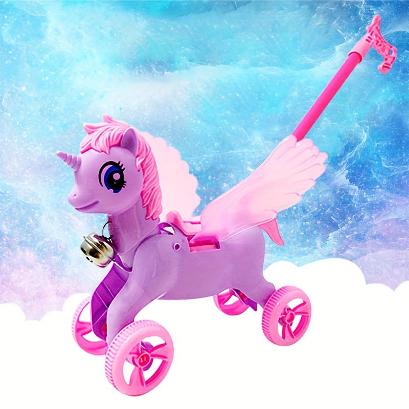 Jucarie de impins, Unicorn, Roz/Mov