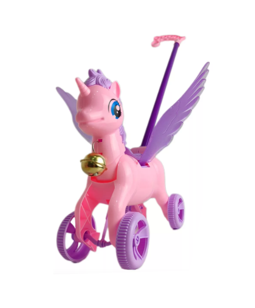 Jucarie de impins, Unicorn, Roz/Mov