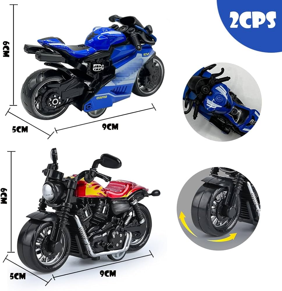 Set 4 Motociclete metalice, Wheels Motorcycle