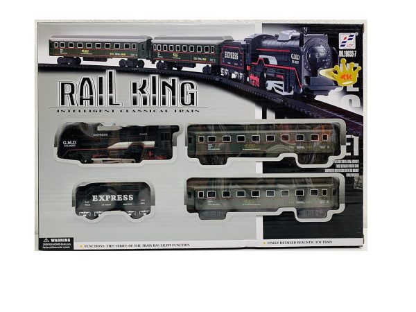 Set trenulet electric Rail King, sunete si lumini