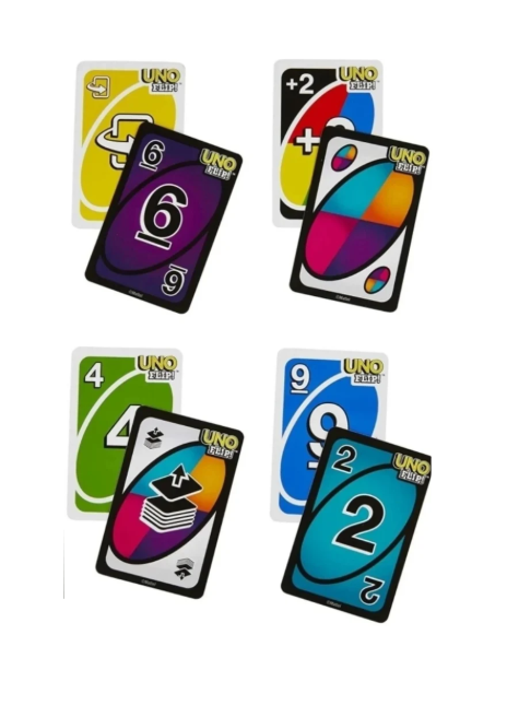 Joc de societate cu carti Uno Flip de la 2 la 10 jucatori