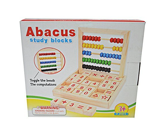Numaratoare cu 30 piese aritmetice din lemn ecologic, Jucarie abacus pentru copii prescolari