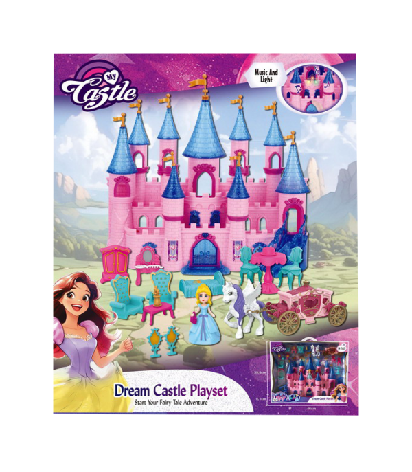 Set Castel cu mobilier, figurine, lumini si sunete