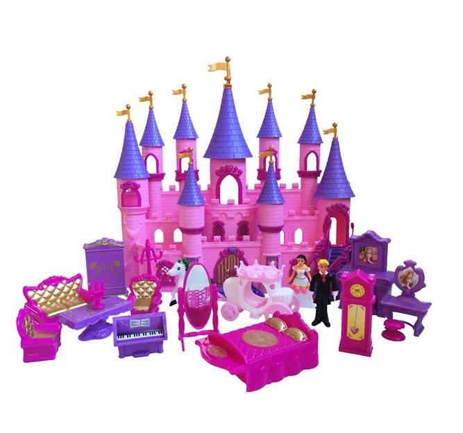 Set Castel cu mobilier, figurine, lumini si sunete