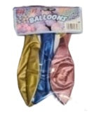 Balon mare set 3 metalizat / blister