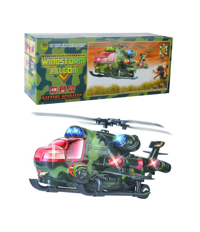 Elicopter de armata cu lumini si sunete