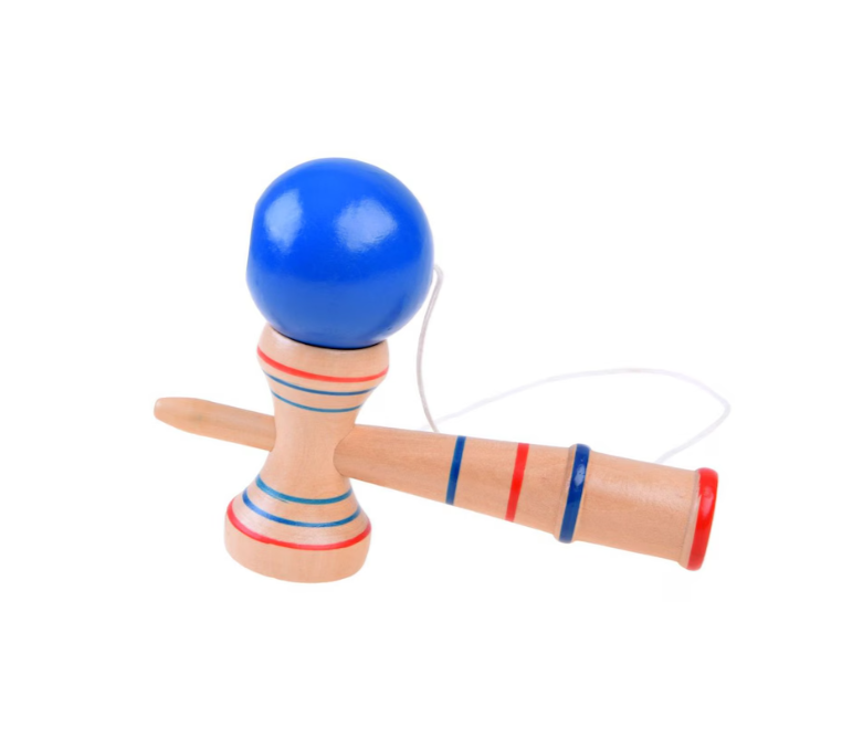 Joc de indemanare Kendama Knight, lemn fag, natur, 18cm