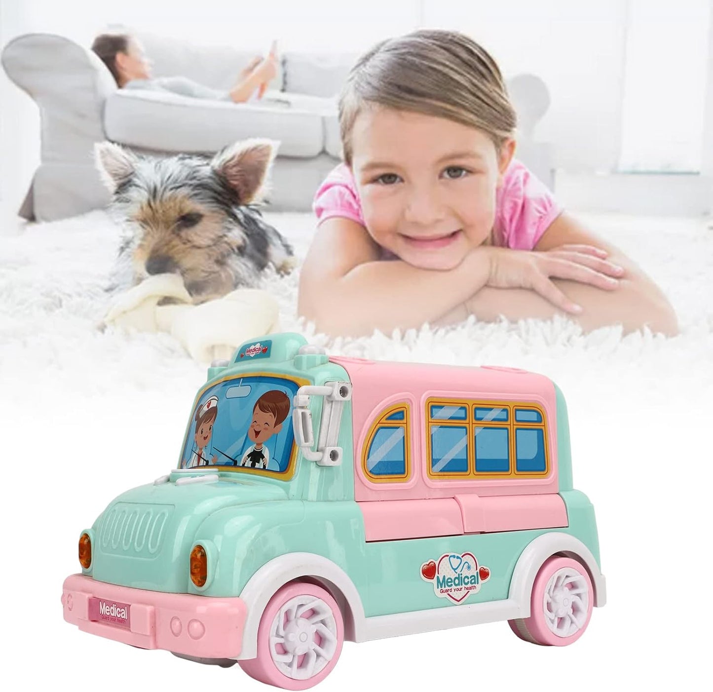 Masina ambulanta cu accesorii, Clinica mobila 2 in 1