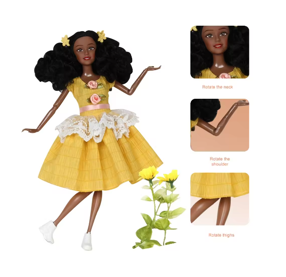 Papusa Emily Fashionistas Bruneta Africana