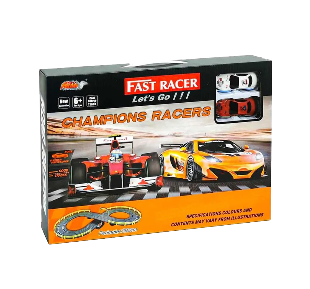 Pista de masini Fast Racer cu doua masinute cu telecomanda