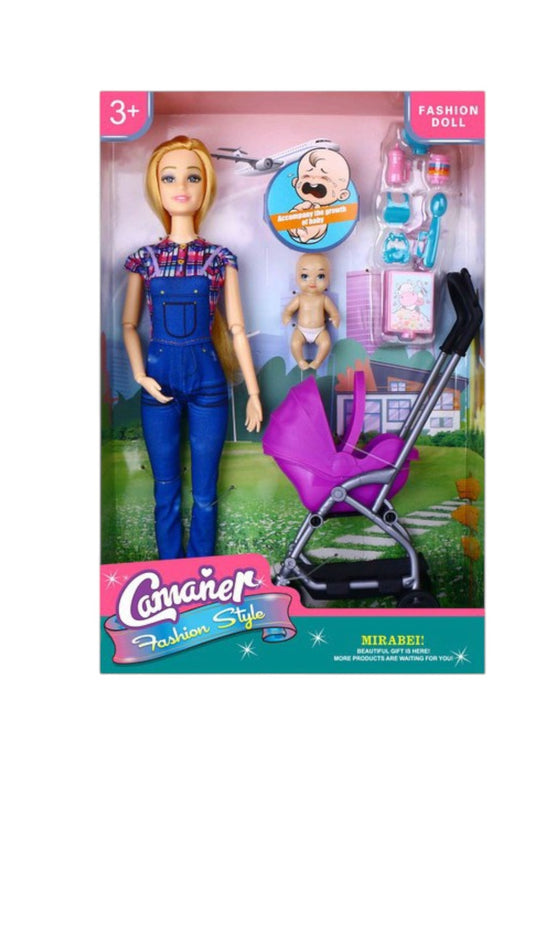 Papusa Carut si Bebe si Accesorii