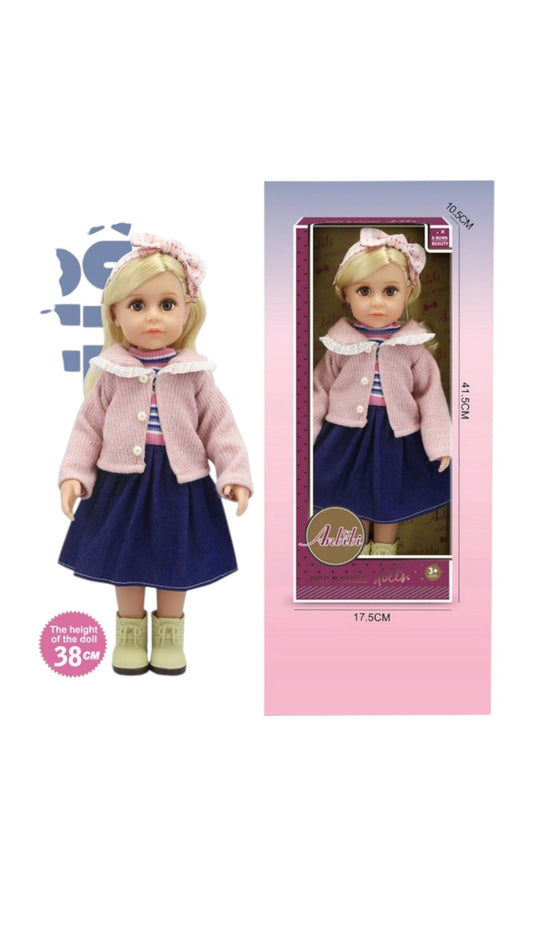 Papusa Cute Doll cu Jacheta , 42 cm