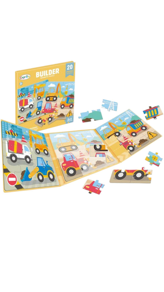 Puzzle magnetic tip carte,pentru fete si baieti Mix model