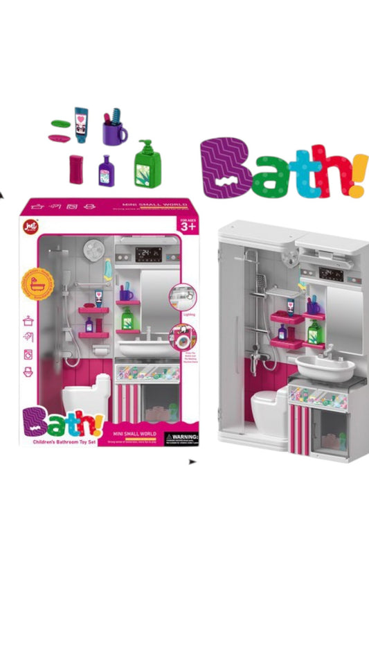 Set Baie pentru Papusi cu accesorii si lumini