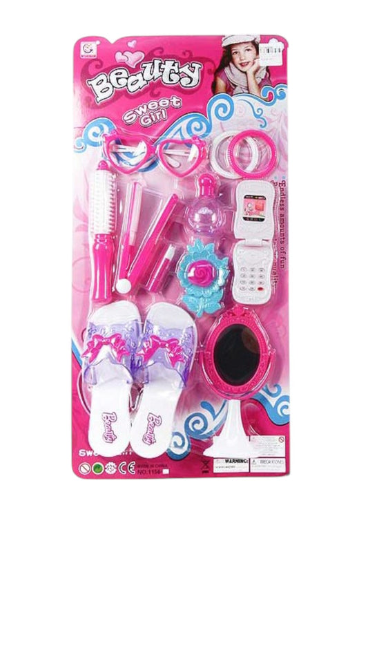 Set Papuci Alb Beauty cu Accesorii
