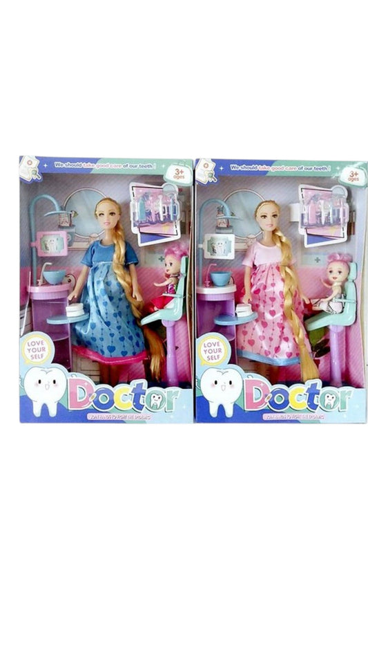 Set Papusa Doctor cu Bebe