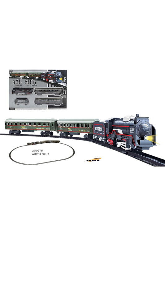 Set trenulet electric Rail King, sunete si lumini
