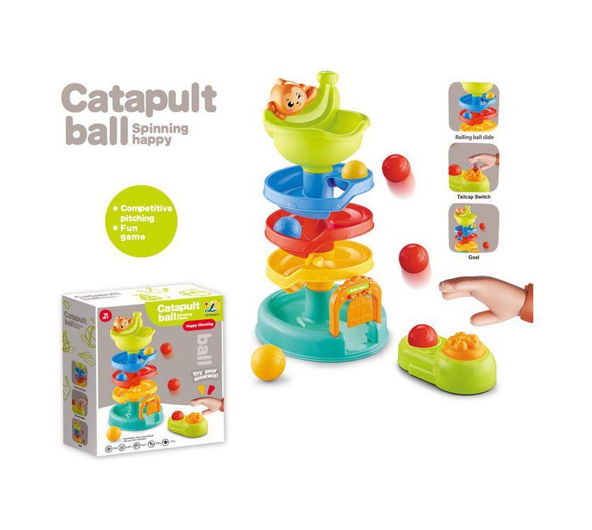 Jucarie interactiva turn Circuit tip Spirala cu Bile Colorate