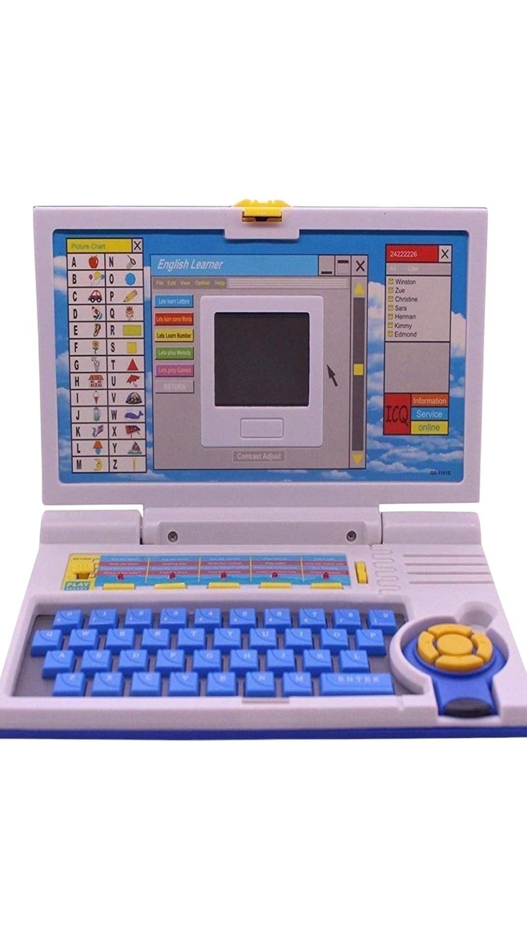 Laptop Educational pentru Copii, English Learner, invatarea literelor si cifrelor, 20 de activitati
