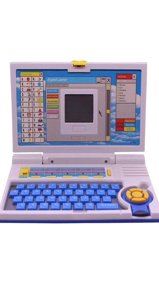 Laptop Educational pentru Copii, English Learner, invatarea literelor si cifrelor, 20 de activitati