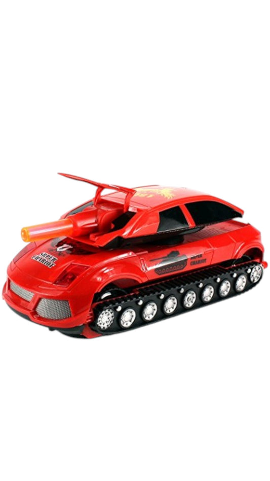 Masina Transformers Tanc, 2 in 1 cu sunete si lumini