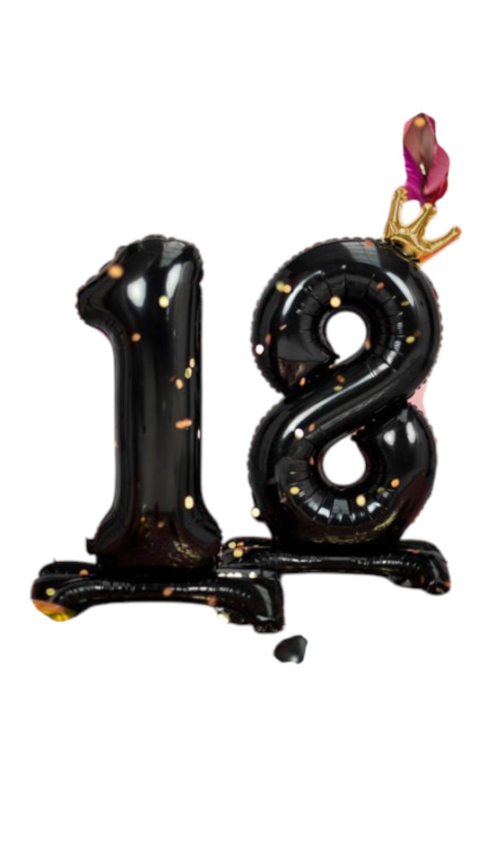 Balon din folie in picioare Numar ”18”, 84 cm