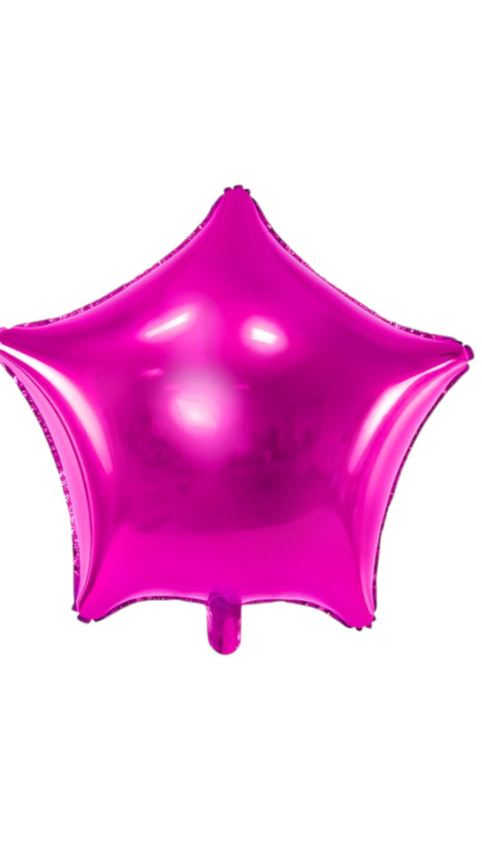Balon din folie metalica forma Steaua roz, 45cm