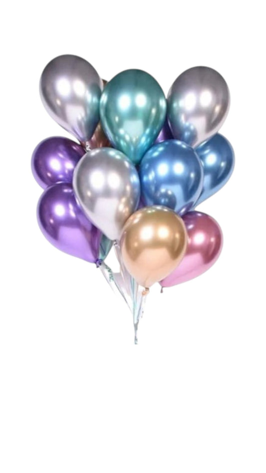 Balon mare set 3 metalizat / blister