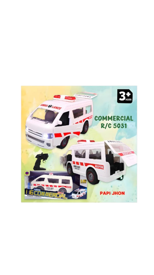 Masinuta ambulanta cu telecomanda Full Function cu lumini si sunete