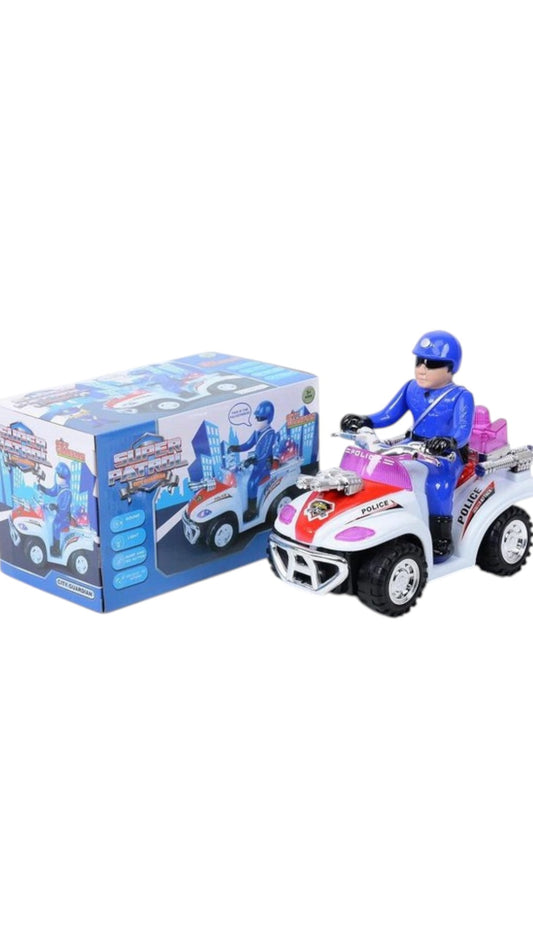 Atv de poliție cu figurină polițist Muzica si Lumini