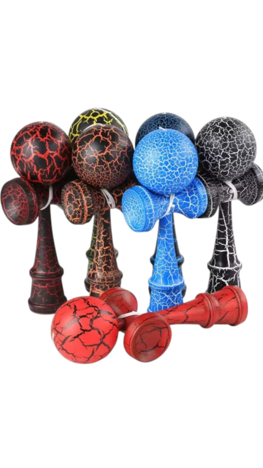 Kendama din Lemn,Mix Model cu Efect Crapat 18 cm