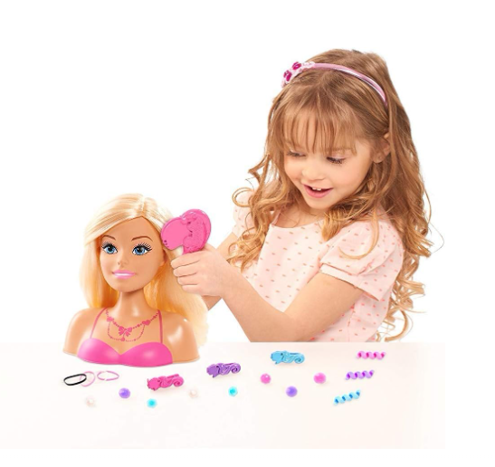 Set Cap De Papusa Pentru Machiat si Coafat 23 cm cu Accesorii