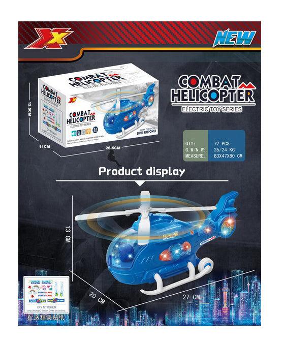 Elicopter Politie Combat ,sunte, lumini ,miscare