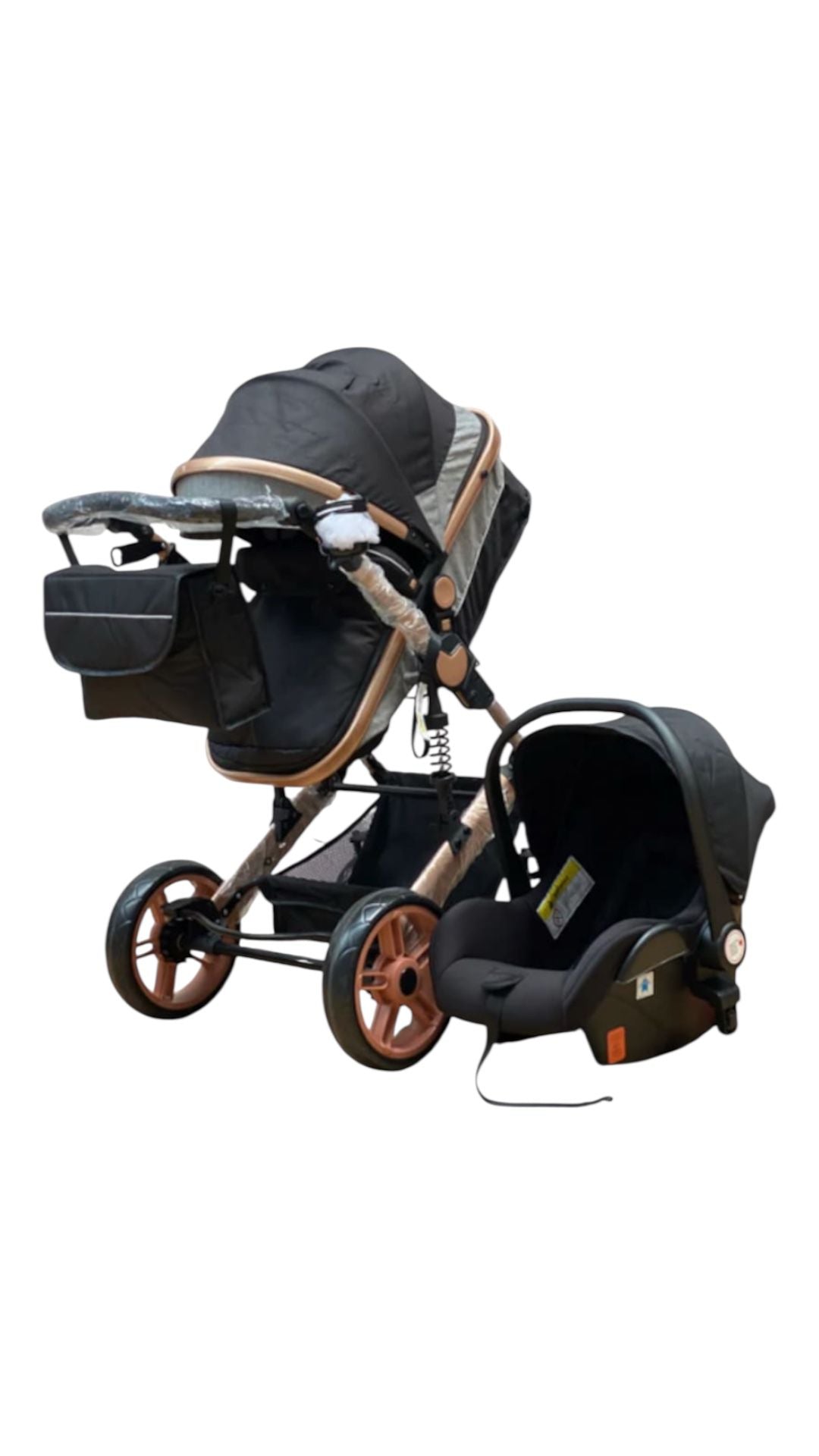 Carucior copii Bubu-Still, 3 in 1, ultrapliabil si cu landou reversibil, sustinere dubla, maner reglabil