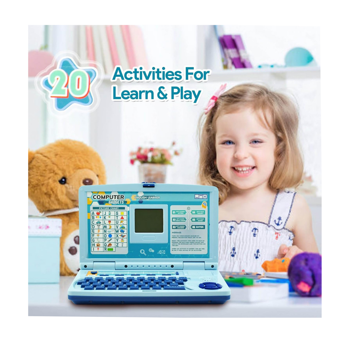 Mini laptop, interactiv, divertisment educativ