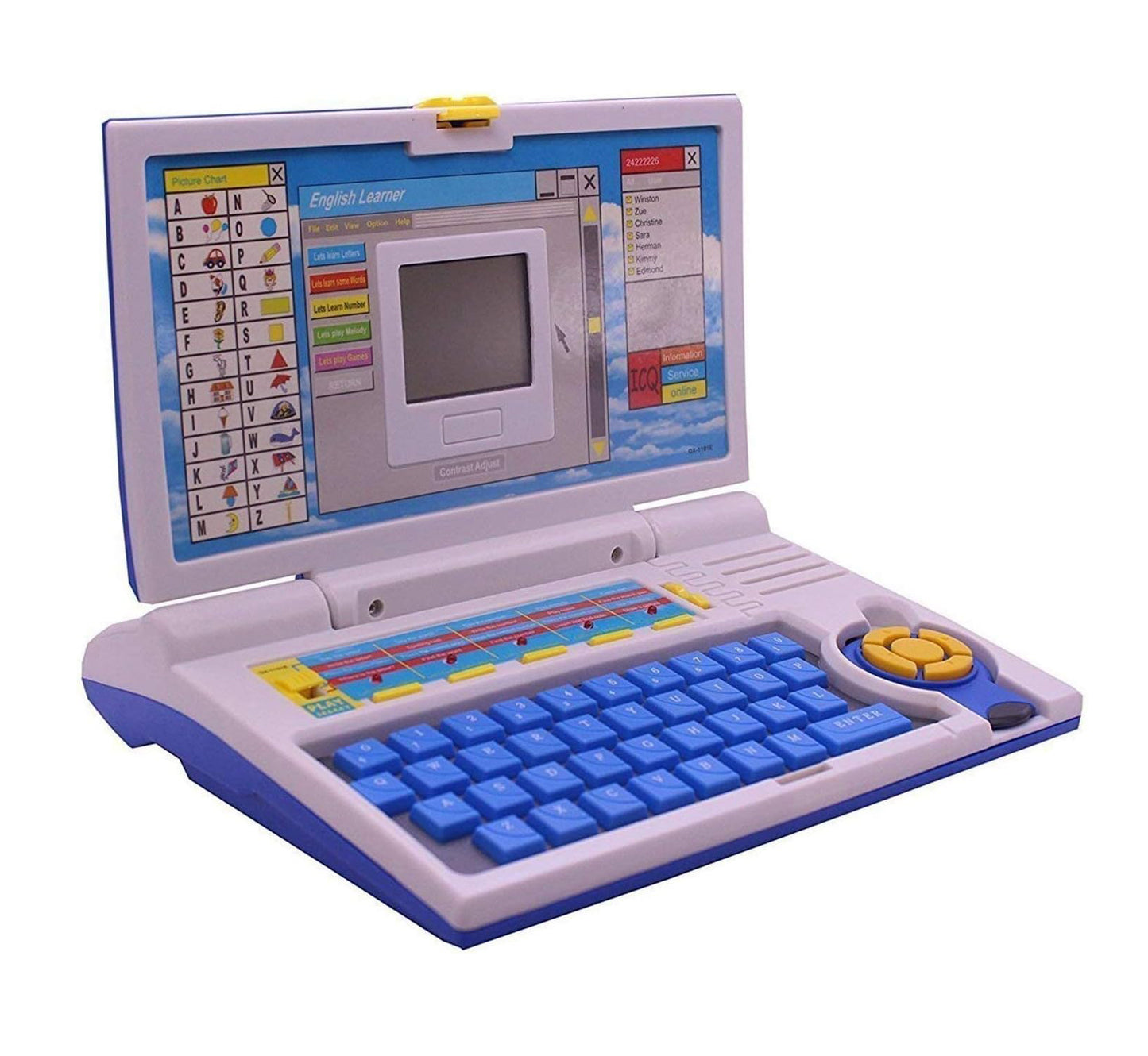 Laptop Educational pentru Copii, English Learner, invatarea literelor si cifrelor, 20 de activitati