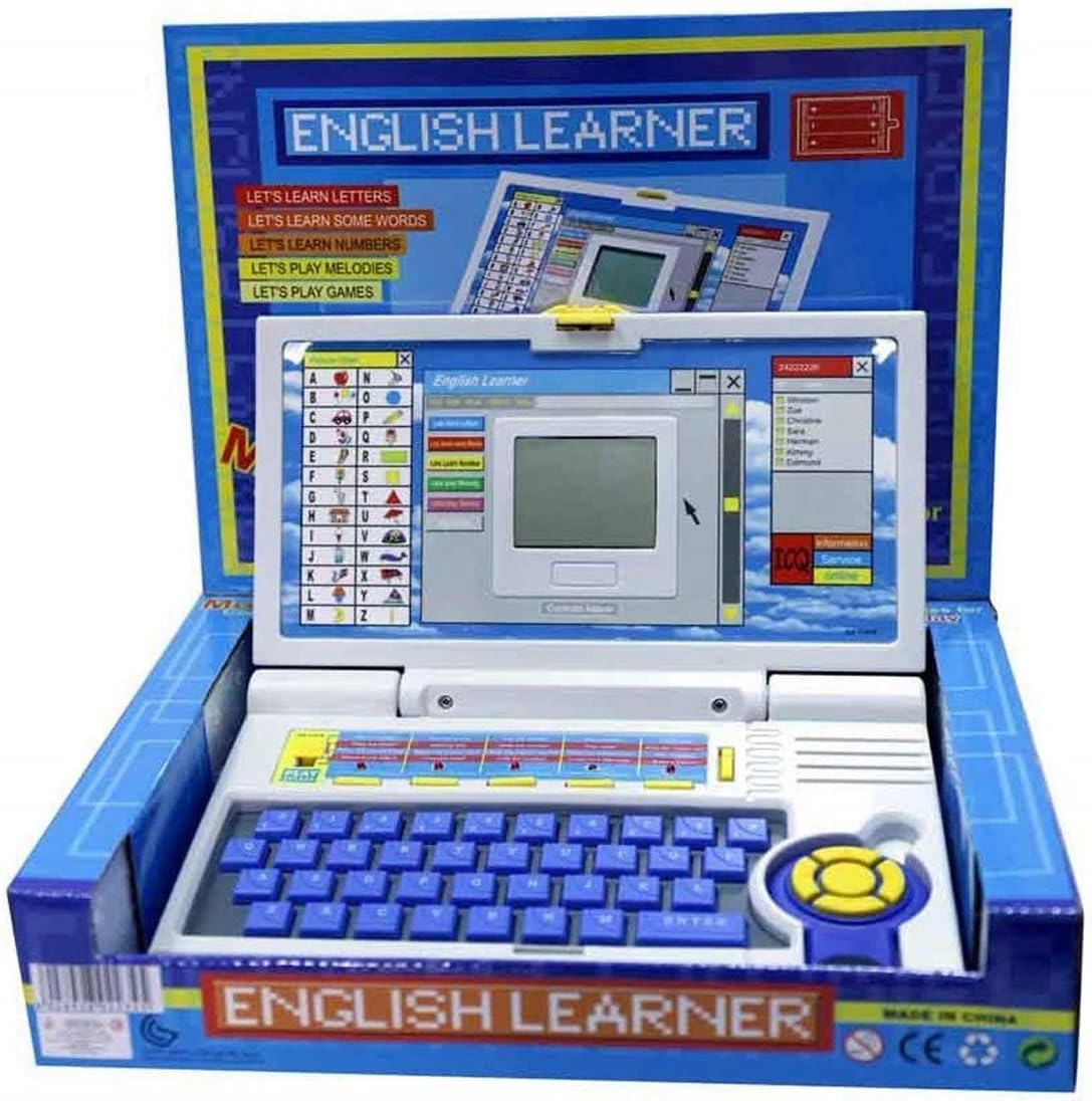 Laptop Educational pentru Copii, English Learner, invatarea literelor si cifrelor, 20 de activitati