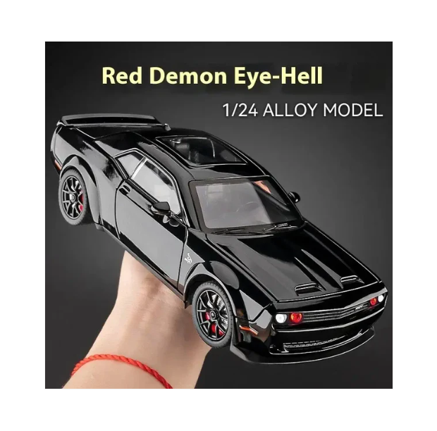 Maina Metalica Dodge Challenger 1:24 SRT Hellcat Redeye cu Efecte de fum Muzicala si lumini 1:24