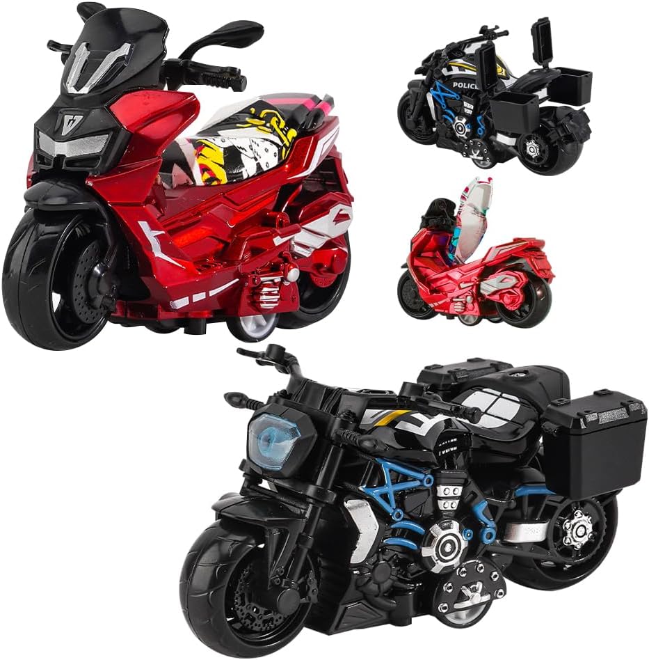 Set 4 Motociclete metalice, Wheels Motorcycle