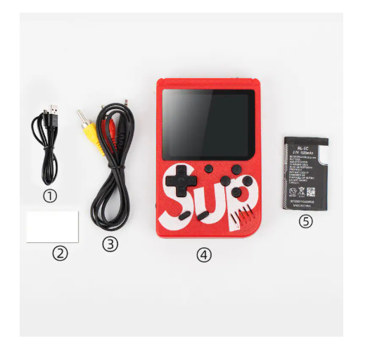 Consola SUP Game Box, 400 jocuri, Rotita volum, Ecran LCD de 3.0 ", Cablu AV, Micro-USB, Multiplayer, Portabil