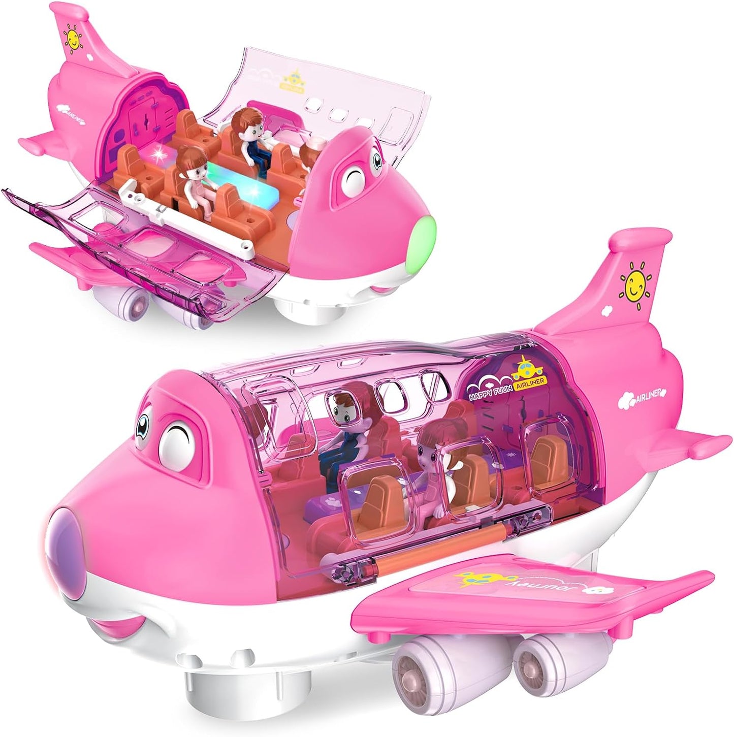 Avionul cu pasageri, lumini si sunete, Roz