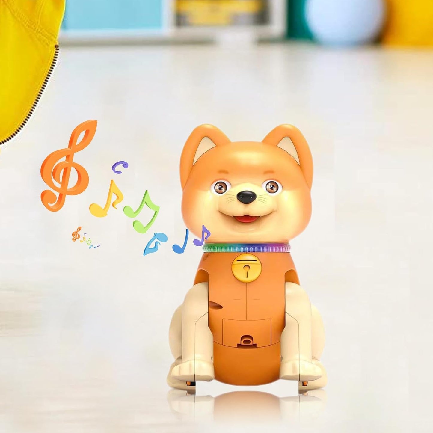 Catelus interactiv cu muzica si lumini