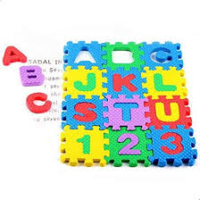 Covor din spuma pentru copii, tip puzzle cifre si litere
