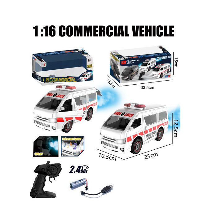 Masinuta ambulanta cu telecomanda Full Function cu lumini si sunete